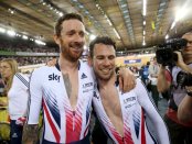 Wiggins y Cavendish ganando el mundial de Madison