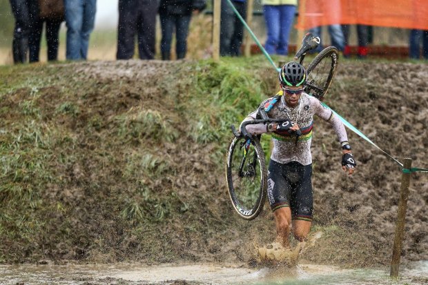 Wout Van Aert en una de las pruebas