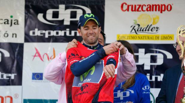 Valverde en el podio de la Vuelta a Andalucía