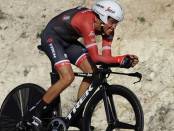 Contador durante la crono de la Vuelta a Andalucia