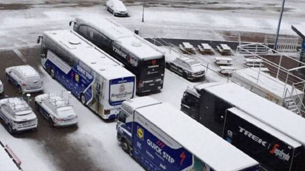 Nieve en la Volta a Catalunya