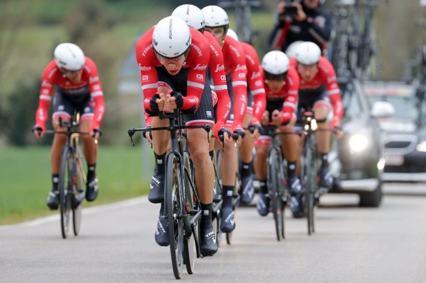 Trek - Segafredo en la crono por equipos de la Volta a Catalunya