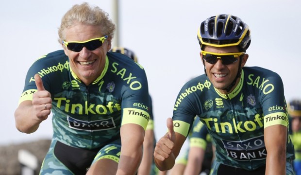 Oleg Tinkov con Alberto Contador