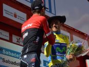 Contador en el podio de la Vuelta al País Vasco