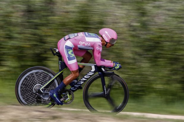 Nairo Quintana en la crono del Giro de Italia
