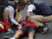 Richie Porte después de su caída en el Tour
