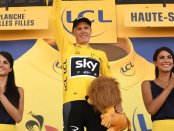 Froome vestido de amarillo en el Tour de Francia 2017